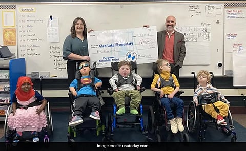 Children wanted the right playground while sitting in a wheelchair, if they could not help, they themselves raised $ 700,000
