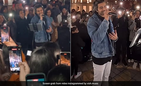 Man sings 'Maa' song in front of hundreds of people on the street of London, will get emotional after listening