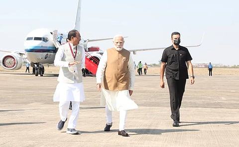 PM Modi reached Bhopal on one-day tour, will flag off Vande Bharat Express train