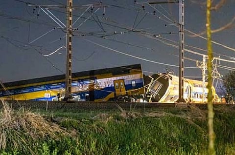 Netherlands Train Fire: Fire broke out after collision between goods train and passenger train in Netherlands, several passengers seriously injured