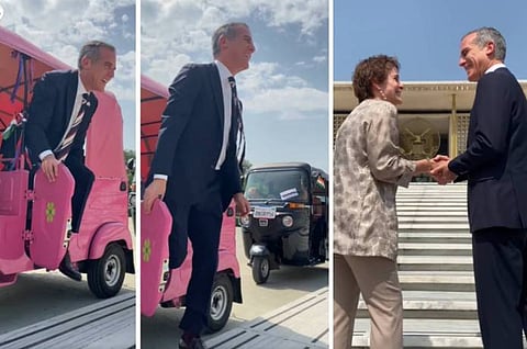 US India Together: Eric Garcetti arrived in India as America's ambassador, reached the embassy sitting in an auto; watch video
