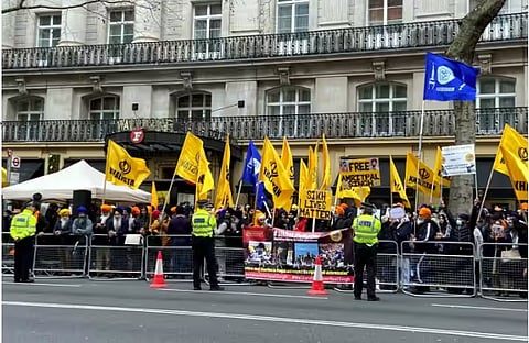 NIA reached London! Khalistan supporters will investigate the attack on the Indian Embassy during the protest