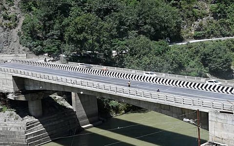 Nitin Gadkari says in Jammu and Kashmir the construction of 2-lane Jaiswal Bridge over River Chenab on the Udhampur-Ramban section of NH-44 has been completed