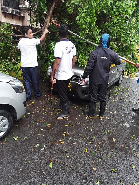 दोन दिवसाच्या मुसळधार पावसात नवी मुंबई