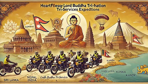 The Heartfulness Lord Buddha Trination Tri-Services Motorcycle Expedition is a historic and unique initiative uniting Nepal, India, and Sri Lanka in a journey through their shared Buddhist heritage. Under the leadership of Convener Shri Rahul Laxman Patil, the expedition is organized in association with the International Buddhist Confederation (IBC) along with other partners.
The journey will commence on 16th February 2025 from Lumbini, Nepal, the birthplace of Lord Buddha, symbolizing the historical spread of Buddhism and reinforcing the deep-rooted cultural and spiritual connections among these countries. The expedition will cover significant Buddhist heritage sites across Nepal, India, and Sri Lanka.
The Indian chapter of the expedition is being organized with the support of the Land Port Authority of India (under the Ministry of Home Affairs) and Nalanda University, Rajgir (under the Ministry of External Affairs), with BIMSTEC as the strategic partner and IBC as the guiding institution. The route will include key Buddhist landmarks such as:
Sarnath, Uttar Pradesh – The site of Buddha’s first sermon
Bodhgaya, Bihar – The place of Buddha’s enlightenment
Nalanda, Bihar – The renowned ancient Buddhist university
Nagarjuna Sagar, Andhra Pradesh – An important Buddhist learning center
Udayagiri, Odisha – A significant Buddhist monastic site
Karnataka – Various Buddhist sites reflecting India’s rich Buddhist legacy
The official flag-off will take place at Bodhgaya on 19th February 2025, led by Shri Ram Nath Kovind, Former President of India, at this iconic Buddhist pilgrimage site. The expedition will then proceed to Sri Lanka, where it will receive a ceremonial welcome in Jaffna, marking the culmination of this historic journey. The Sri Lankan leg of the event will highlight the enduring Buddhist ties between the three nations and further promote cultural diplomacy.
The Heartfulness Lord Buddha Trination Tri-Services Motorcycle Expedition aims to:
Promote peace and harmony through the teachings of Buddha
Enhance cultural and heritage tourism across South Asia
Raise awareness on environmental conservation and sustainable development
Strengthen people-to-people and defence ties between India, Nepal, and Sri Lanka
This initiative is a testament to the unifying power of Buddhism, fostering goodwill and cooperation between the three nations while celebrating their common spiritual and historical heritage.