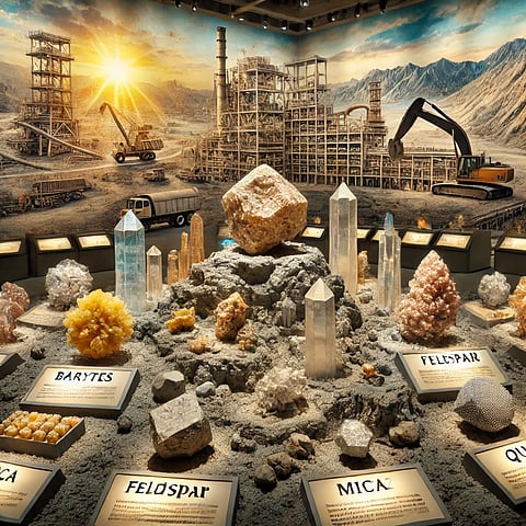 The Ministry of Mines vide gazette notification dated 20th February, 2025 has shifted minerals Barytes, Felspar, Mica and Quartz from the list of minor minerals to the category of major minerals.
This move follows the recent approval of the National Critical Mineral Mission by the Union Cabinet on 29th January, 2025. The Mission envisages exploration and mining of critical minerals within the country including recovery of these minerals from mines of other minerals, overburden and tailings.
Quartz, Felspar and Mica are found in pegmatite rocks, which are an important source of many critical minerals such as Beryl, Lithium, Niobium, Tantalum, Molybdenum, Tin, Titanium, Tungsten, etc. These minerals have vital role in various new technologies, in energy transition, spacecraft industries, healthcare sector, etc. When the leases of Quartz, Felspar and Mica are granted as minor mineral leases, the lease holders do not declare existence of critical minerals or extract the critical minerals associated with it such as Lithium, Beryl, etc. as their primary objective is to use these minerals as minor minerals for construction, glass / ceramic making, etc. Consequently, the critical minerals associated with these minerals are neither getting extracted nor reported.
Similarly, Baryte has various industrial applications which is used for oil and gas drilling, electronics, TV screens, rubber, glass, ceramics, paint, radiation shielding and medical applications. Baryte is used to make high density concrete to block x-ray emissions in hospitals, power plants, and laboratories. Baryte often occurs as concretions and vein fillings in limestone and dolostone. It is found in association with ores of Antimony, Cobalt, Copper, Lead, Manganese and Silver. Baryte with iron ore occurs in pocket type of deposit which cannot be mined in isolation. While mining either of the minerals, the production of associated mineral is inevitable.
In view of the importance of these minerals, the Inter-Ministerial Committee on Mines & Minerals Sector constituted under the chairmanship of Dr. V. K. Saraswat, Member NITI Aayog, recommended that these minerals be shifted from the list of minor minerals to the category of major minerals. Once categorised as major minerals, there would be an increase in exploration and scientific mining of these minerals which are an important source of many critical minerals.
Reclassification of minerals Barytes, Felspar, Mica and Quartz will not adversely affect the lease period of the existing leases. As major minerals, the leases for these minerals will get extended to a period of 50 years from the date of grant or till the completion of renewal period, if any, whichever is later as per section 8A of the MMDR Act, 1957.These mines will gradually register with the Indian Bureau of Mines and will be regulated as major minerals. A transition time of four months, that is, up to 30th June, 2025 has been provided. The revenue from mines of these minerals will continue to accrue to the State Government as earlier.