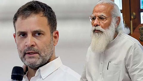 राहुल गांधी, पंतप्रधान नरेंद्र मोदी