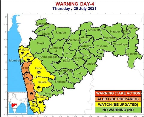 'कोल्हापूर'सह सहा जिल्ह्यांसाठी ‘यलो अलर्ट’