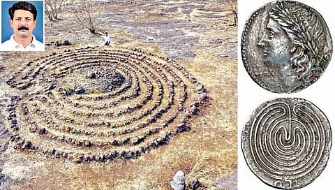 कोल्हापूर : इंडो-रोमन व्यापाराशी संबंध दर्शविणार्या पाऊलखुणा ऐतवडे बुद्रुक व वशी, मळणगाव येथे आजही आपले अस्तित्व टिकवून उभ्या आहेत. येथे आढळणारी चिन्हे रोममधील इसवी सन पूर्व तिसर्या शतकातील ‘क्रेट कॉईन’वरही पाहायला मिळतात. इन्सेटमध्ये पुरातत्त्वीय अभ्यासक सचिन पाटील.