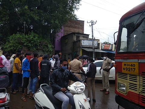 युवराज पाटील यांचे नाव डावलल्याने कसबा सांगावात आंदोलन