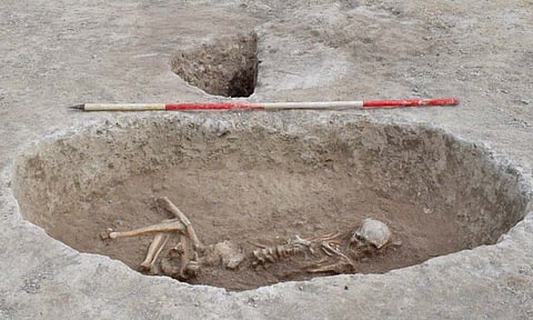 ब्राँझ युगातील माणसाचा सांगाडा