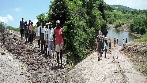 चंद्रपूर : स्वातंत्र्यदिनी डोंगर पोखरून रस्ता निर्मितीचा ‘घोडणकप्पी’ वासियांचा निर्धार