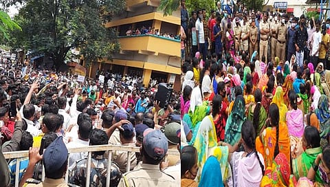 मुरगूड : नराधमाला फाशीचं द्या; सोनाळी व सावर्डे ग्रामस्थांचा मोर्चा