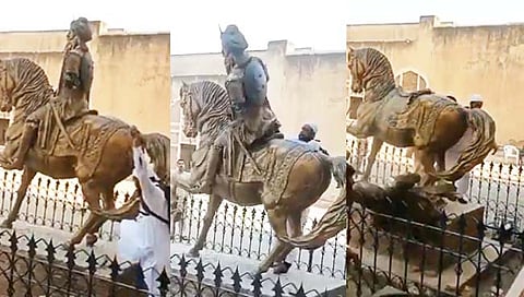 Pakistan : पुन्हा एकदा पाकिस्तानात 'या' महाराजांच्या पुतळ्याची विटंबना