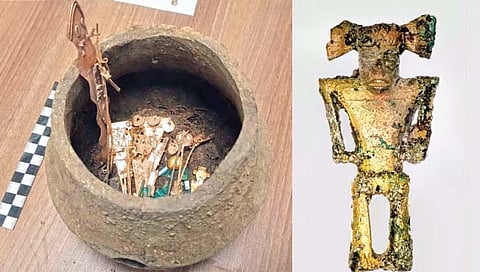 कोलंबिया मध्ये धातूच्या मूर्ती, पाचू असलेल्या भांड्यांचा शोध