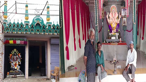 शहरातील पाच मशिदींमध्ये गणरायाची प्रतिष्ठापना करण्यात आल्याने कुरुंदवाड नगरीत धार्मिक एकतेची वीण घट्ट झाली आहे.