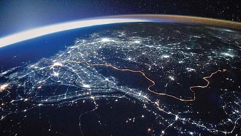 भारत-पाक सीमा अंतराळातून ‘अशी’ दिसते