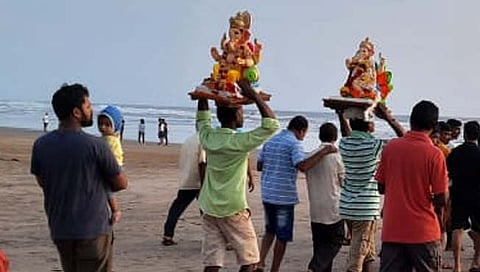 दीड दिवसांच्या गणपती बाप्पांना आचरा परिसरात भावपूर्ण निरोप