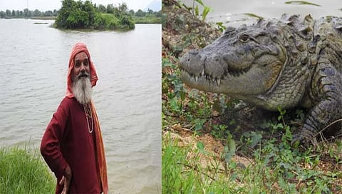 या पुजाऱ्याच्या एका हाकेवर बाहेर येतात मगर; जुनी आहे मैत्री