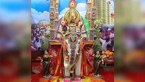 शारदीय नवरात्र : श्री अंबाबाई देवीची आज गजारुढ अंबारीतील पूजा!