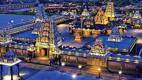 यदाद्री मंदिराचे गोपूर १२५ किलो सोन्याने मढवणार