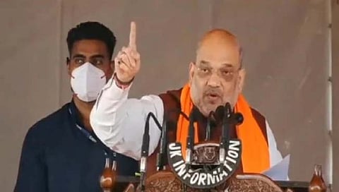 Amit Shah in Jammu Kashmir : जम्मू-काश्मीरमध्ये यापुढे तीन कुटुंबांची दादागिरी चालणार नाही