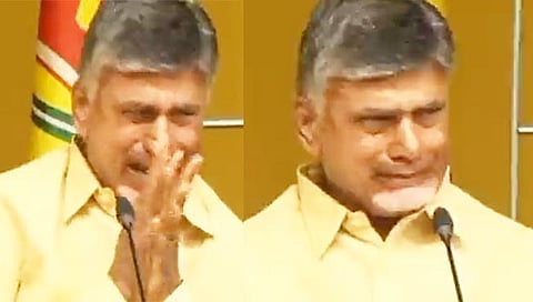 Video : पत्नीचा अपमान झाल्यामुळे एन. चंद्राबाबू ढसाढसा रडले