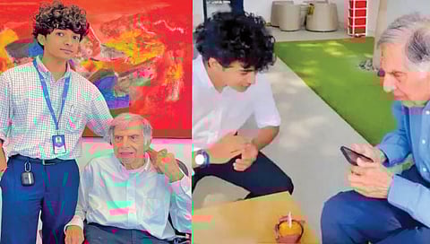 रतन टाटा यांना केक भरवणारा ‘हा’ तरुण कोण?