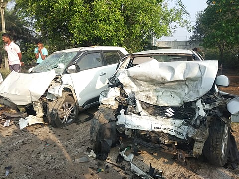 भीषण अपघात : विट्याजवळ दोन गाड्यांची समोरा-समोर धडक; दांपत्यासह तिघांचा जागीच मृत्यू