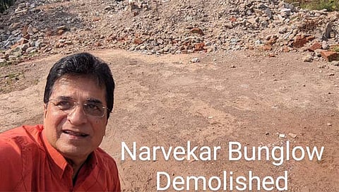 मुख्यमंत्र्यांचे निकटवर्तीय मिलिंद नार्वेकर यांचा बंगला उद्ध्वस्त; सोमय्यांची सेल्फी