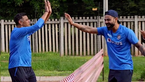 IND vs SA : द. आफिकेत विराट-राहुल द्रविडची 'मस्ती की पाठशाला' (Video)