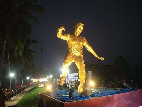 गोव्यात रोनाल्डोच्या पुतळ्यावरून वाद