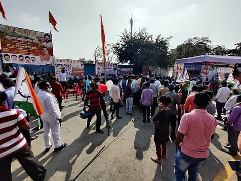 ठाणे : खारेगाव उड्डाणपुलाच्या उद्घाटनात शिवसेना- राष्ट्रवादीची घोषणाबाजी