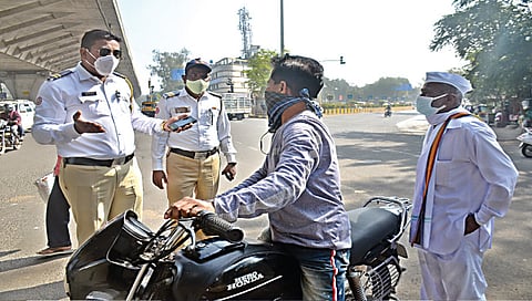Helmet action nashik