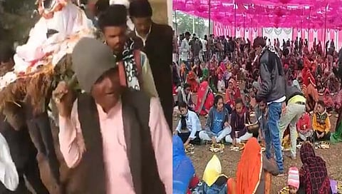 व्हिडिओ व्हायरल! माकडाच्या मृत्यूनंतर मुंडन अन् तेराव्याला भोजन, १५०० लोकांची गर्दी