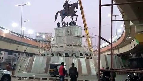 औरंगाबाद : छत्रपती शिवाजी महाराजांचा सर्वात उंच पुतळा क्रांतीचौकात विराजमान