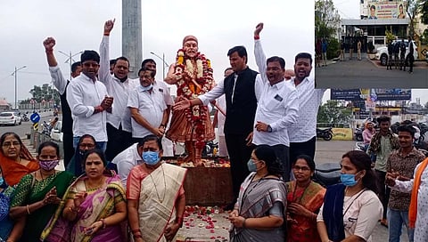 shivaji maharaj statue : आ. रवी राणांनी बेकायदेशीर बसवलेला शिवरायांचा पुतळा हटवला