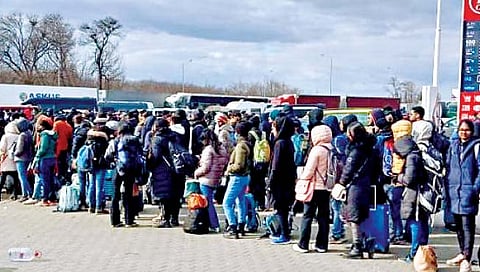 युक्रेन-पोलंड सीमेवर भारतीय विद्यार्थ्यांना मारहाण