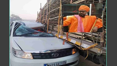Accident : नांदेडमधील महंत त्यागीनंद महाराजांसह दोघांचा भीषण अपघातात मृत्यू, दोघे जखमी
