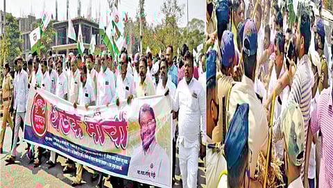 सांगली : जयंत पाटील साखर सम्राटांच्या टोळीचे नेते : राजू शेट्टी ; पोलिसांकडून मोर्चा हाणून पाडण्याचा प्रयत्न