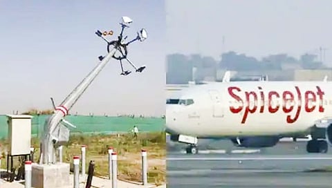 दिल्ली विमानतळ : स्पाईसजेटच्या विमानाचा पंखा विजेच्या खांबावर आदळला