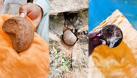 पन्हाळागडावर सापडला लोखंडी तोफगोळा