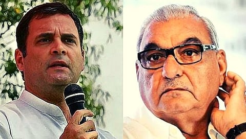 राहुल गांधी यांची भुपिंदरसिंग हुडा यांच्याशी खलबते