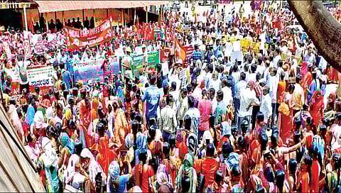 बेळगाव : खासगीकरण, महागाईविरोधात एल्गार