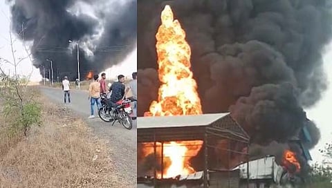 अहमदनगर : एमआयडीसीमध्ये केमिकल कंपनीला भीषण आग