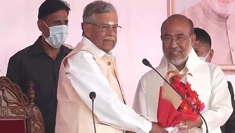 एन बिरेन सिंह सलग दुसऱ्यांदा मणिपूरच्या मुख्यमंत्रीपदी विराजमान