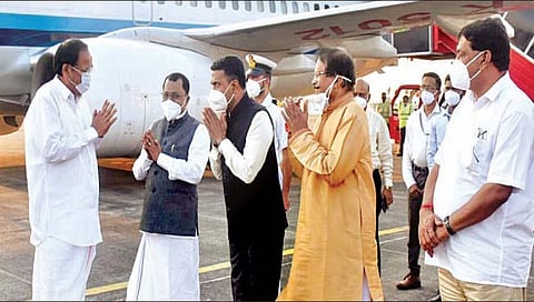 वास्को : उपराष्ट्रपती नायडू गोव्यात दाखल