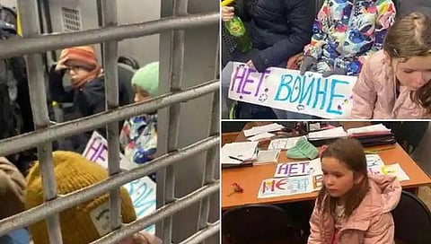 व्लादिमीर पुतीन यांनी ‘नो वॉर’ म्हणणार्या लहान मुलांनाही टाकले तुरुंगात!