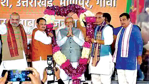 election 2022 : भाजपची ‘चौफेर’ घोडदौड, यूपी, उत्तराखंड, गोवा, मणिपूरवर झेंडा; आप ‘पंजाब दा पुत्तर’; काँग्रेसचे पानिपत