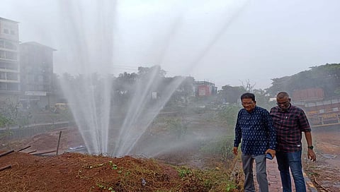 गोवा : मडगाव येथे जलवाहिनी फुटली, हजारो लिटर पाणी गेले वाया